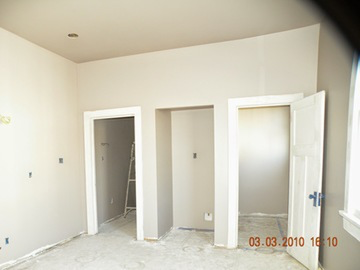 Freshly painted interior room